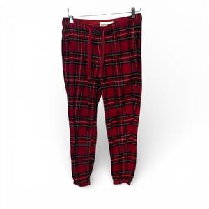 Abercrombie & Fitch Men’s Soft Flannel Pajama Pants Joggers Size Small Plaid